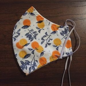 Cloth Face Mask Citrus Fruit Lemon Orange-New!